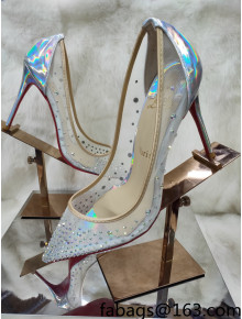 Christian Louboutin Stud Mesh High Heel Pumps Silver 2022 031909