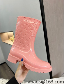 Louis Vuitton Drops Rubber Flat Half Boots Pink 2021 84