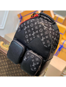 Louis Vuitton Monogram Drip Multipocket Backpack M45973 Black 2022