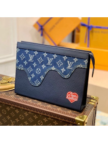 Louis Vuitton Pochette Voyage MM Monogram Drip Pouch M45961 Blue 2022 