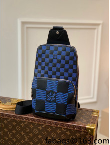 Louis Vuitton Avenue Slingbag in Damier Leather N50024 Navy Blue/Black 2022