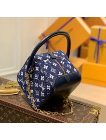 Louis Vuitton Square Mini Bag in Denim Jacquard Textile M59611 Dark Blue 2022