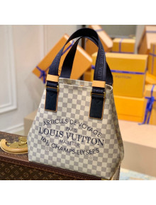 Louis Vuitton Neverfull MM Tote Bag in Print Damier Azur Canvas N41179 Dark Blue 2022