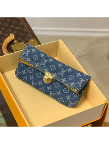 Louis Vuitton Vintage Denim Clutch M44472 Blue 2022