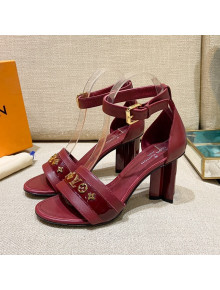 Louis Vuitton Silhouette Leather Sandals 8cm 1A958C Burgundy 2022