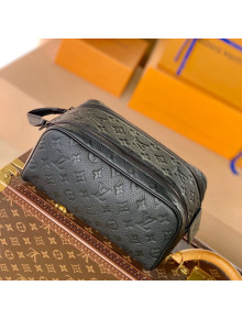 Louis Vuitton Dopp Kit Toilet Travel Pouch in Black Monogram Leather M59478 2022