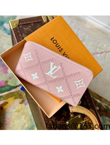 Louis Vuitton Zippy Wallet in Embroidered Quilted Leather M81138 Pink 2022