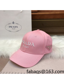 Prada Canvas Baseball Hat Pink 2022 111