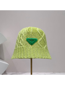 Prada Knit Bucket Hat Green 2022 30