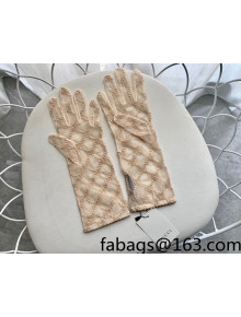 Gucci GG Mesh Gloves Nude 2022