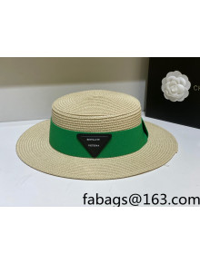 Bottega Veneta Straw Wide Brim Hat Beige 2022 031108