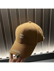 Chanel Canvas Baseball Hat Yellow 2022 0401101