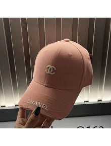 Chanel Canvas Baseball Hat Pink 2022 0401102