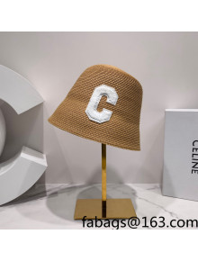 Celine Straw C Buckle Hat Khaki 2022 0401136