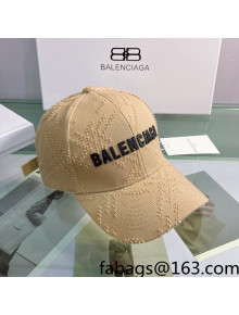 Balenciaga Canvas Baseball Hat Beige 2022 0401150