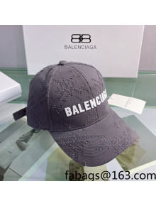 Balenciaga Canvas Baseball Hat Grey 2022 0401151