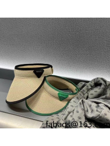 Bottega Veneta Visor Hat Beige/Green/Black 2022 0401152