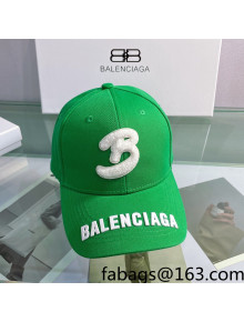 Balenciaga Canvas Baseball Hat Green 2022 0401159