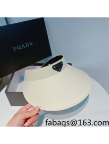 Prada Satin Visor Hat White 2022 55