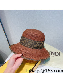 Fendi Straw Bucket Hat Brown 2022 04