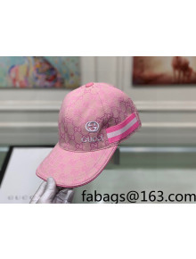 Gucci GG Canvas Baseball Hat Pink 2021 66