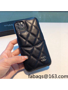 Chanel Leather iPhone Case Black 2022 41