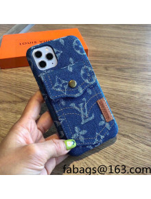 Louis Vuitton Denim iPhone Case Blue 2022 43