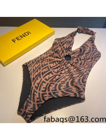 Fendi FF Swimwear Brown 2022 29