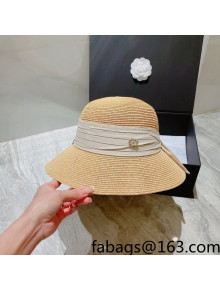 Chanel Straw Bucket Hat Beige/White 2022 031061