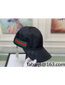 Gucci Web Baseball Hat Black 2022 031070