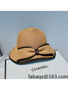 Chanel Straw Bucket Hat Khaki 2022 0310127