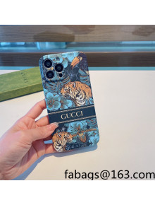 Gucci Tiger iPhone Case Blue 2022 040102