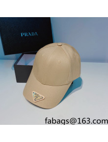 Prada Canvas Baseball Hat Beige 2022 033114