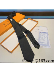 Louis Vuitton Silk Tie Black 2022 040133