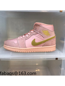 Nike Air Jordan AJ1 Mid-top Sneakers Pink 2021 112371