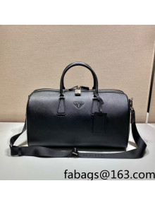 Prada Saffiano Leather Travel Bag 2VC018 Black 2021 