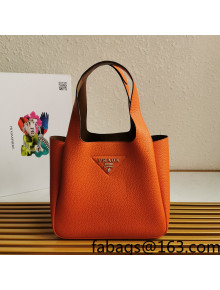 Prada Flou Leather Tote Bag 1BG335 Orange 2021 