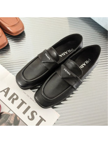 Prada Soft Lambskin Flat Loafers Black 2022 