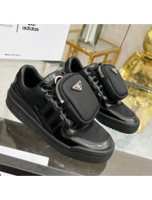 Prada x Adidas Silky Calfskin Sneakers with Pouch Black 2022 88