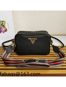 Prada Leather Cross-Body Camera Bag 1BH082 Balck 2022 