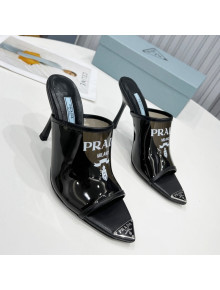 Prada TPU Rubber High Heel Mules 10cm Black 2022