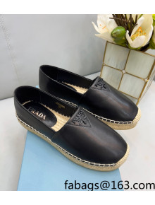 Prada Nappa Lambskin Espadrilles Black 2022 030731