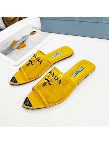 Prada TPU Flat Mules Yellow 2022 032381