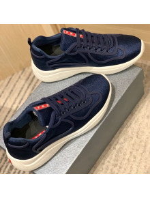 Prada Men's America's Cup Fabric Sneakers Navy Blue 2022  