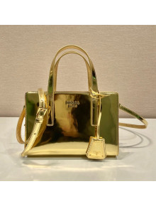  Prada Re-Edition 1995 Brushed-Leather Mini Top Handle Bag 1BA357 Gold 2023