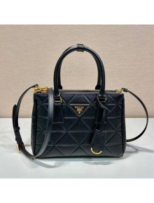  Prada Small Galleria Quilted Saffiano Leather Bag 1BA896 Black 2023 