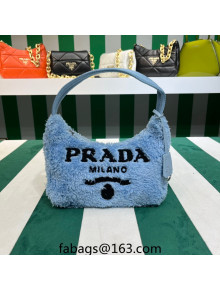  Prada Re-Edition 2000 Terry Hobo Mini bag 1NE515 Blue 2023