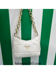  Prada Lambskin Shoulder Bag 1BC157 White 2023