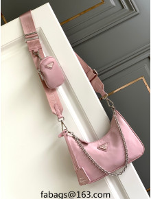  Prada Re-Edition 2005 Re-Nylon Shoulder Bag 1BH204 Powder Pink 2023