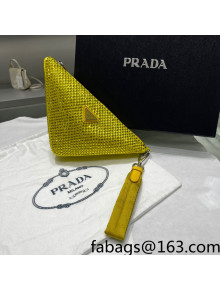 Prada Triangle Crystal Pouch 1NE039 Yellow 2022